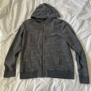 Gray zip hoodie. Large.